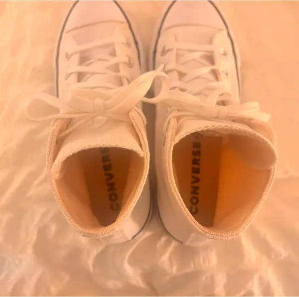 White Platform Converse High-Top - Image 6