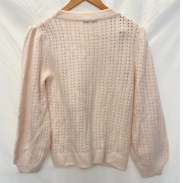 RAGDOLL LA Mohair Blend A Fuzzy Light‎ Pink Pullover Sweater XS - Image 6