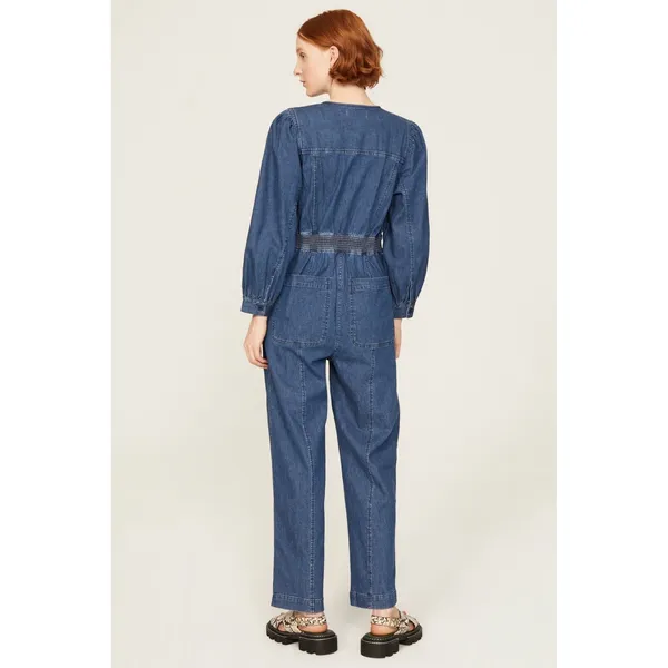 NEW $128‎ MSRP Madewell Straight Leg Denim Jumpsuit Utility Artsy Coveralls Sz 2 - Image 3
