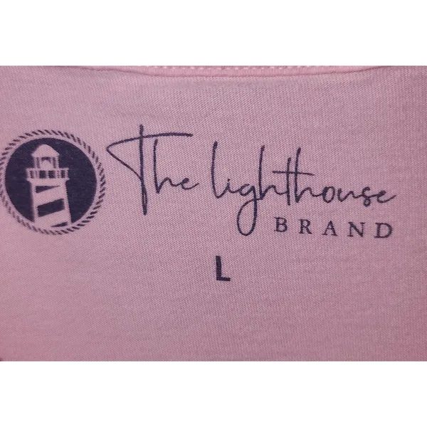 The Lighthouse Brand Graphic‎ T-Shirt Crew Neck Short Sleeve Casual Pink L - Image 3