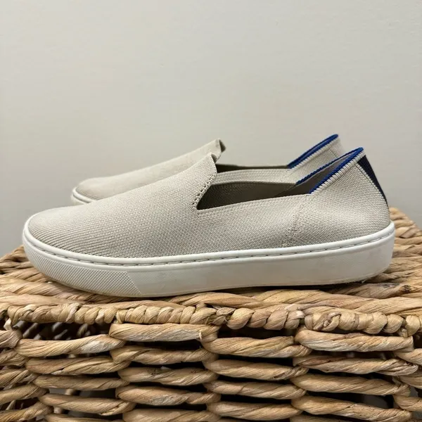 Rothy's Cream The Original Slip On Flat Casual‎ Shoe 6 - Image 4