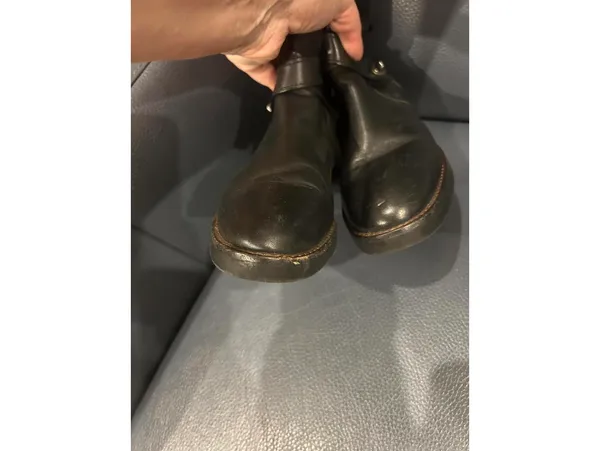 COACH black leather silver turnlock TALL FLAT riding boots - Image 6