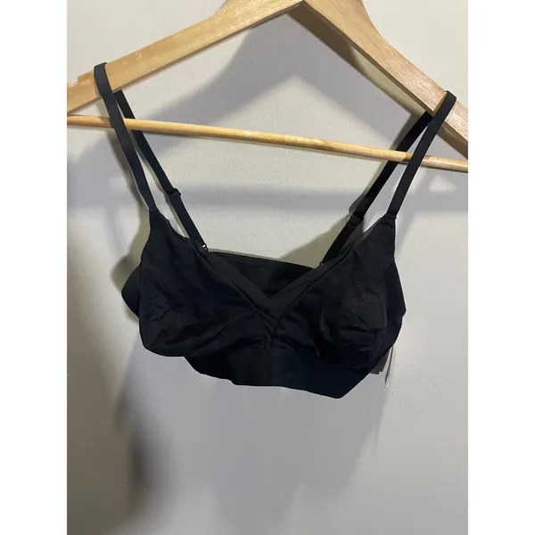 Auden Women Black Unlined‎ Triangle Bralette Pullover Adjustable Straps Size S - Image 5