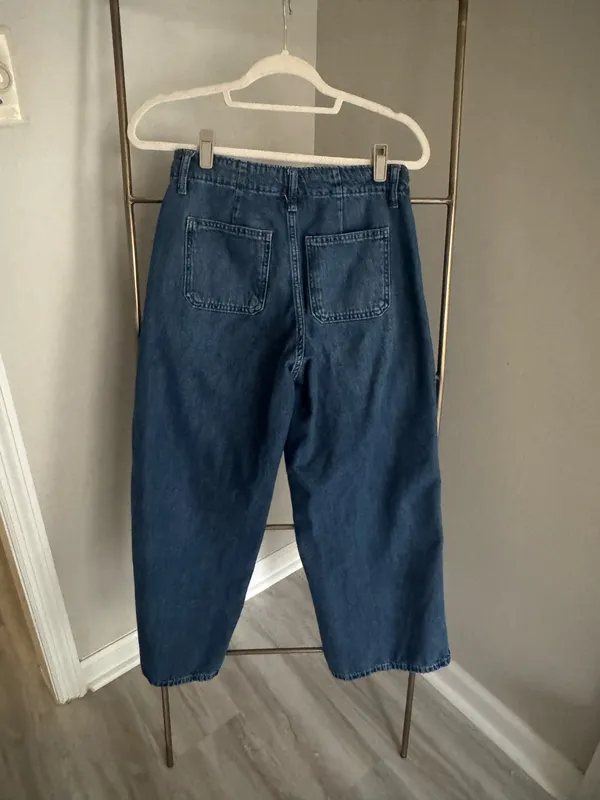 Old Navy Navy Baggy Wide Leg Jeans - Image 4