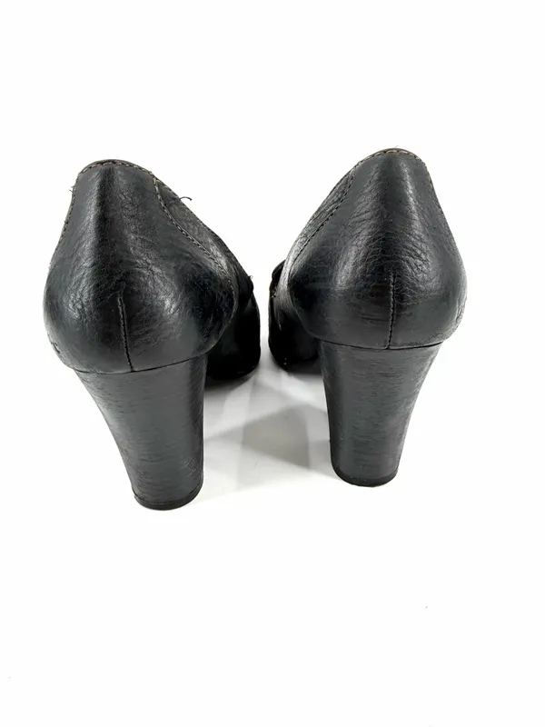 BOC Born Concept Black Leather Loafer Slip On closed Toe Comfort Casual Heel - Image 4