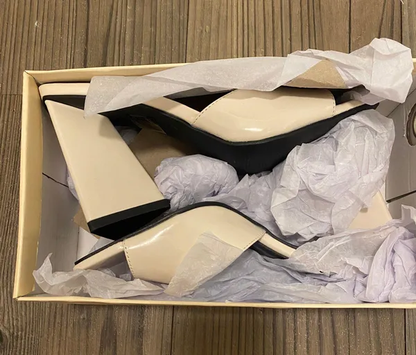 Princess Polly Agent Patent Heels In Beige - Image 5