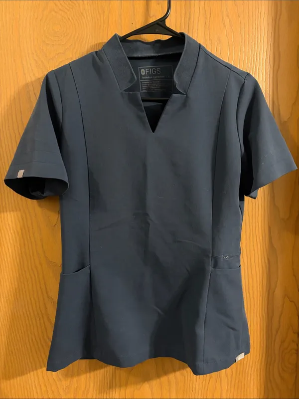 Figs Women’s Dark Harbor Inala Slim Scrub Top XS‎ - Image 2