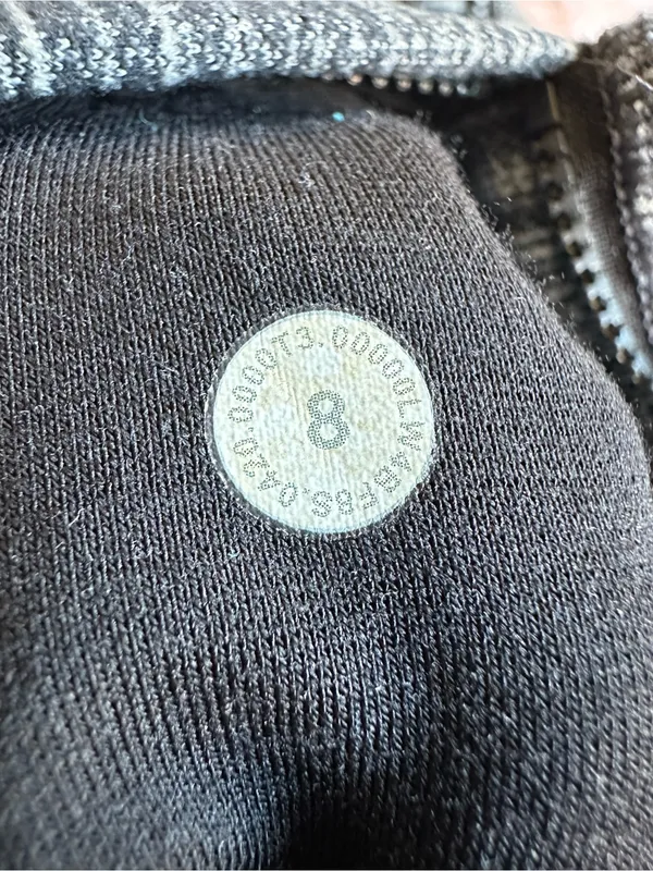 Lululemon Hooded Define Jacket Nulu Heathered Black / White / Black W4BF8S Sz 8 - Image 4