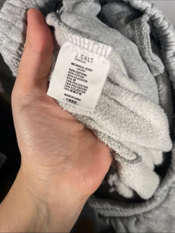 Brandy Melville John Galt Womens Cargo Sweatpants Gray One Size - Image 4