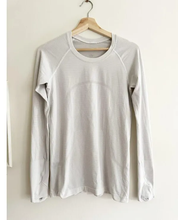 LULULEMON Swiftly Tech White Long Sleeve 2.0 Size 8 - Image 3