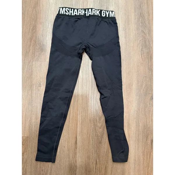 Gymshark Flex High Waisted Seamless Leggings Black Charcoal GLLG4288‎ Womens S - Image 3