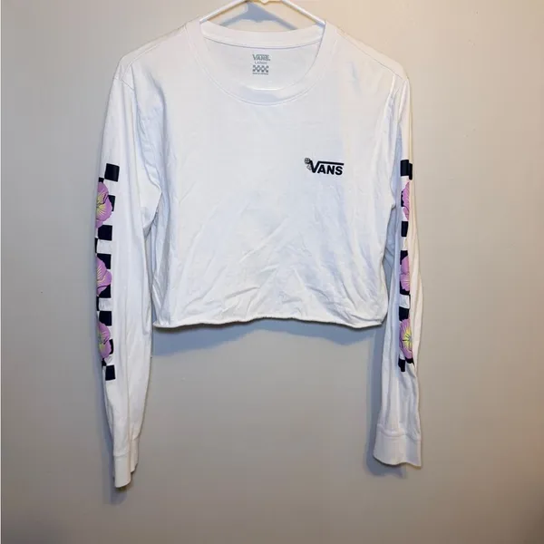Vans Women's White and Black Shirt - Image 2