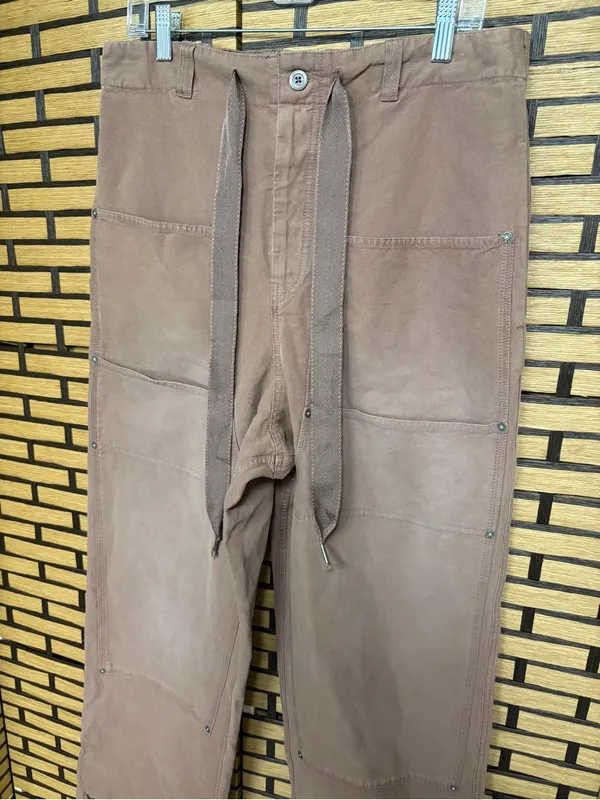 We the free brown cargo tie waist pants size large - Image 3