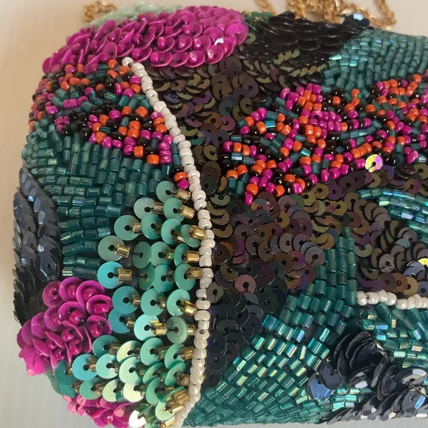 Sequin Clutch Multicolor Hard Case Evening Bag Prom Wedding Purse - Image 7