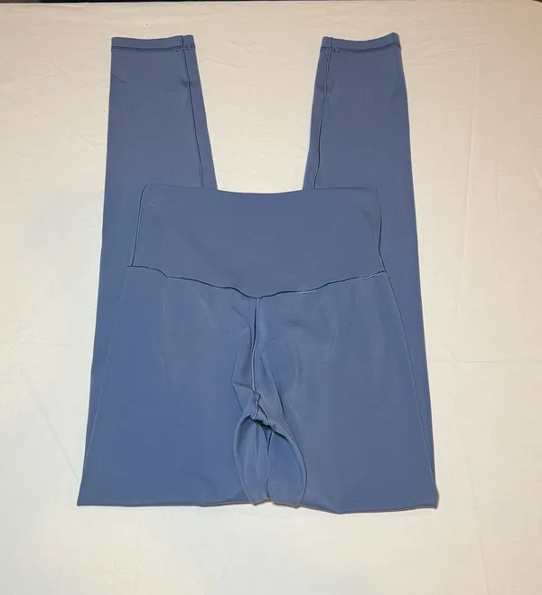 Aerie Offline Real Me Crossover Monaco Blue Hi-Rise Leggings M Long EUC - Image 2