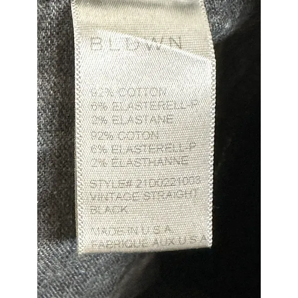 BLDWN Jeans Women 28 Black Vintage Straight Raw Hem Denim 24DU221008 - Image 7