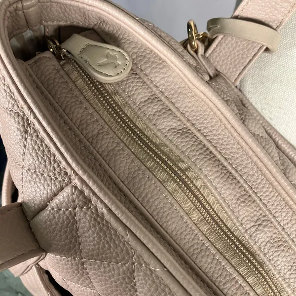 DD Bird The Taupe Leather‎ Nash With Changing Pad Diaper Bag Luxury Shoulder - Image 7