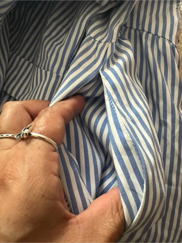 Tuckernuck Blue and White Striped Midi Shirt Dress - Image 11