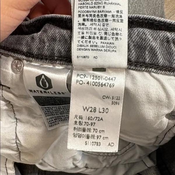 Levi's 501 Jeans Women 28x30 Grey Denim Original Fit Button Fly Stretch 5 Pocket - Image 11