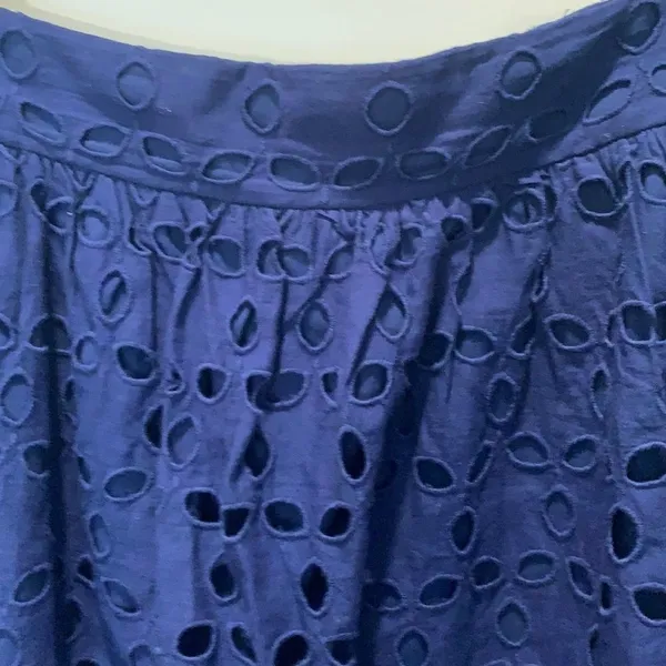 Aqua navy skirt with cutouts - Image 2