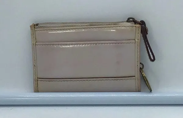 Coach patent shiny leather gray/purple wallet - Image 2