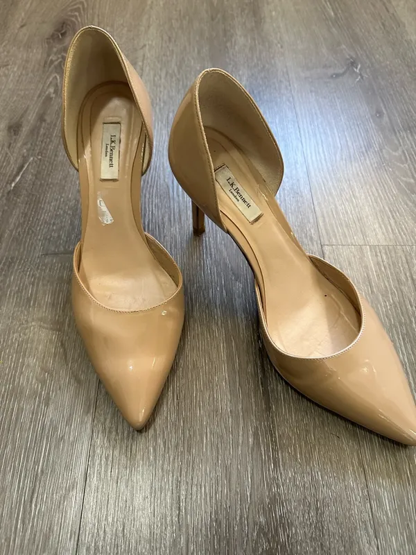 LK Bennett Nude Patent D'Orsay Pointed-Toe Pumps - Image 2