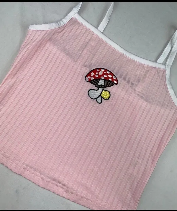 NEW Mushroom tank top Pink - Image 2