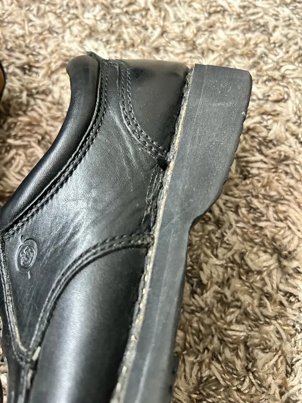 Born Black Leather Oxford Derby-style lace-up shoes Sz 8 - Image 4