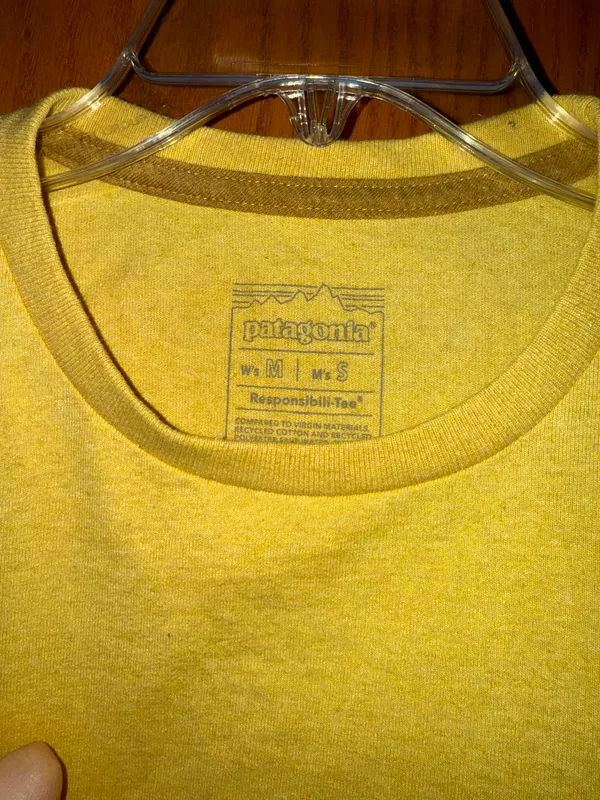Patagonia Yellow Logo Tee Shirt - Image 3