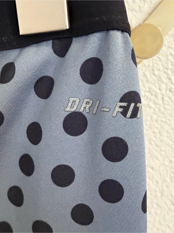 Nike Pro Gray and Black Polka Dot Bike Shorts Large - Image 9