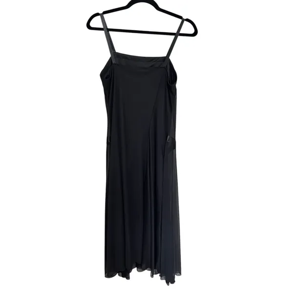 NEW Vintage Y2K Witchy Whimsigoth Mesh Ribbon Drop Waist Midi Dress - Size 6 - Image 2