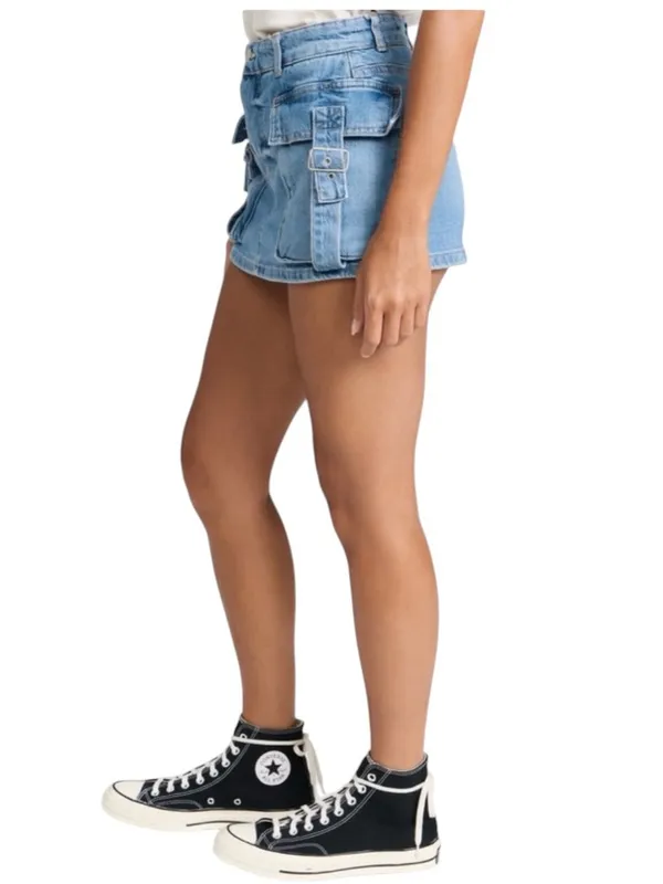 NWT- Free People We The Free Denim Cargo Skort - Sz 28 - Image 3