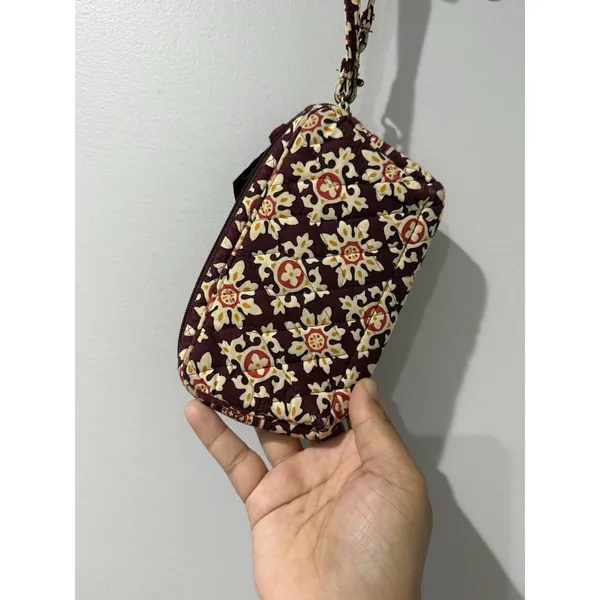 Vera Bradley Retired Medallion Shoulder Tote Burgundy Lunch Bag‎ Wristlet - Image 14