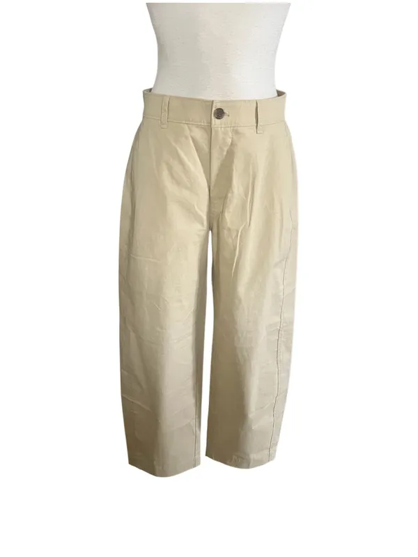 J.Crew Barrel-leg pant in cotton blend Tan Size 25 NWT - Image 3