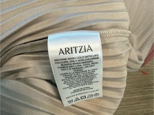 Babaton Aritzia Women's Long-Sleeve Ribbed Mock Neck Top - Beige Sz S - Image 6