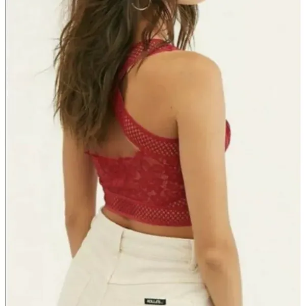 Free People Intimately Bralette Brami Sitting Pretty X-Small Lace Apple Valley - Image 2