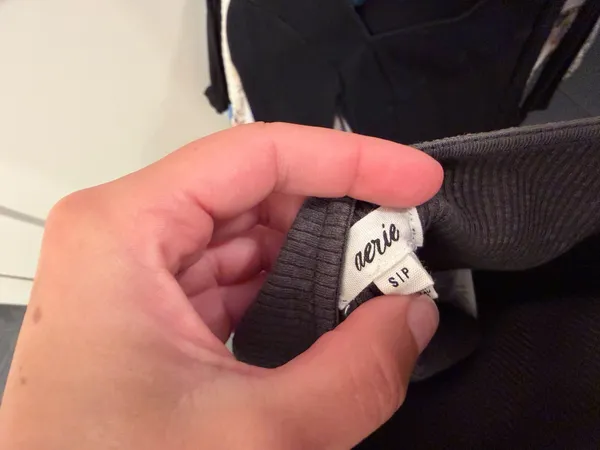 Aerie Dark Gray Ribbed Top - Image 3