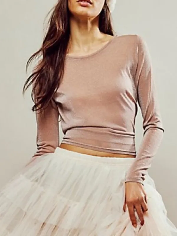 Free People Intimately Mesh So Well Metallic Layering Top in Winter Bloom Medium - Image 3
