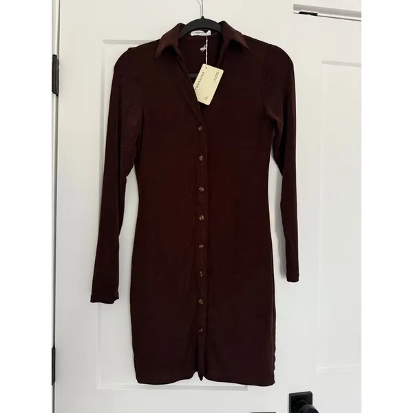 $60 New peppermayo Ring My Bell Mini Dress - Brown - size 4 - Image 5