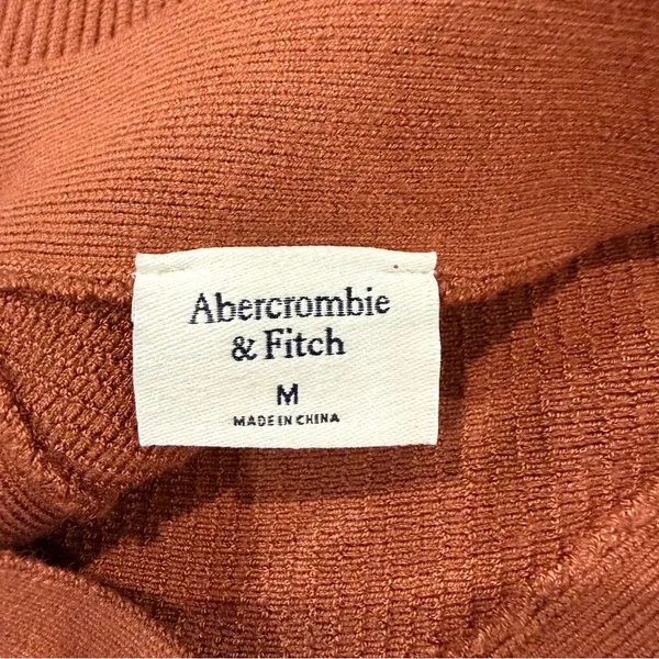 Abercrombie & Fitch Ottoman Ribbed Twist Crop Top Tank Women’s Medium Terracotta - Image 7