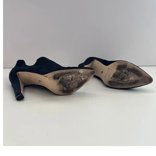 Ava & Aiden Ankle Boots Size 8.5 Black Faux Fur 4in Heel Goth Y2K Witchy Cosplay - Image 4