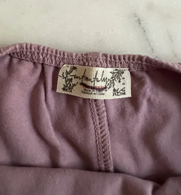 Free People Intimately Cotton Low Back Romper Purple Gray - Image 3