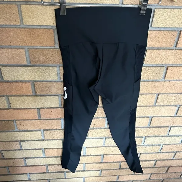 PELOTON Ribbed Pocket Athletic Legging Pants Black Size Small - Image 5