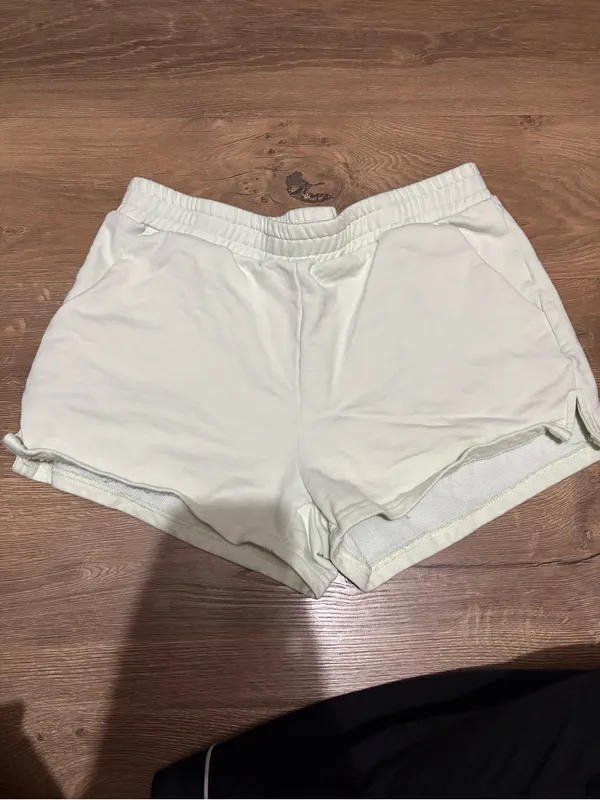 Womens Light Green Mock Neck Sweatshirt & Shorts Set - Image 3