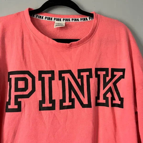 Pink by Victoria's Secret VS Pink Spell Out crewneck Sweatshirt Size medium - Image 2