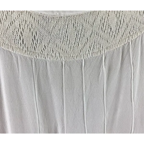 Coline NWT White‎ Sleeveless Dress Embroidery Large - Image 5