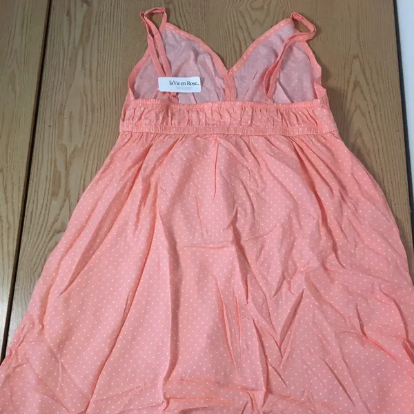 New Women’s La Vie en Rose Chemise Pajama Gown Viscose Pink Size Small - Image 5