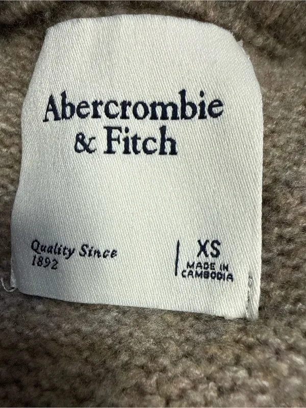 Abercrombie & Fitch Gray Taupe Mock Neck Knit Sweater XS - Image 6