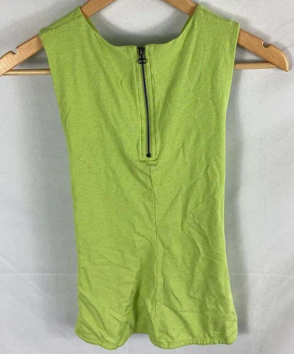 Soft Surroundings Green Cross Front Sleeveless Top Size XS - Image 5
