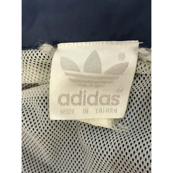 Vintage Adidas Windbreaker Jacket Navy Pink Teal Colorblock Trefoil Large - Image 6